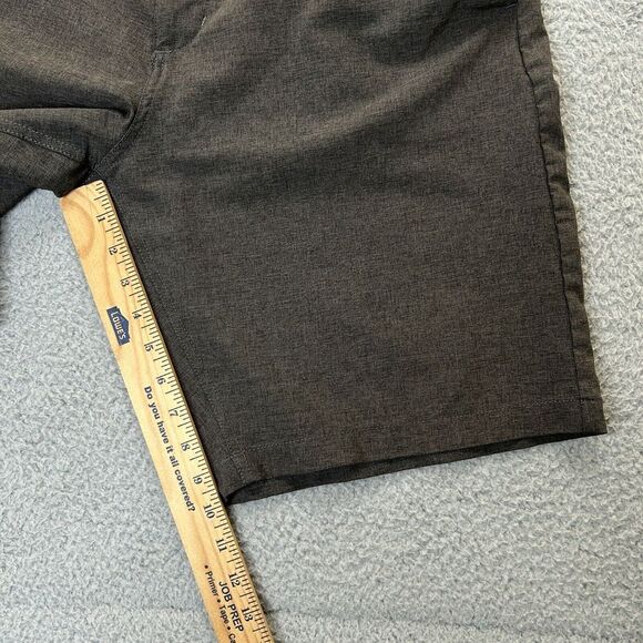 Volcom Shorts Mens 34 Gray Surf & Turf 4 Way Stretch Zip Pocket Hybrid Flat - Picture 6 of 13